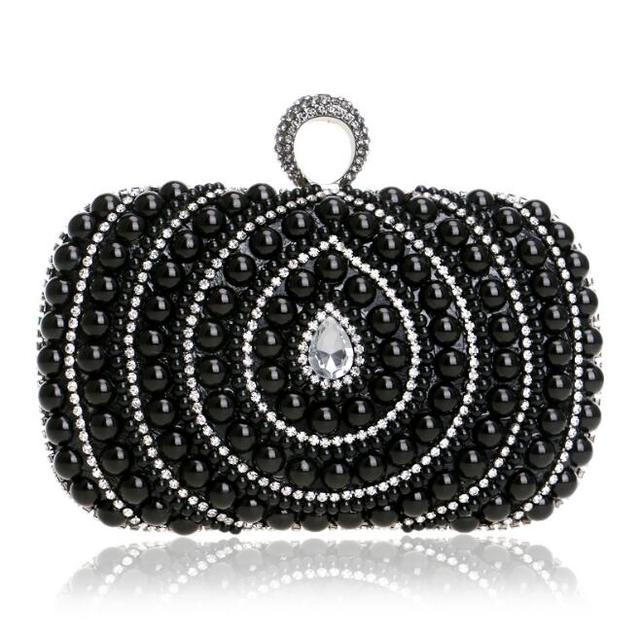 Diamonds Finger Ring Women's Shoulder Handbag Clutch
