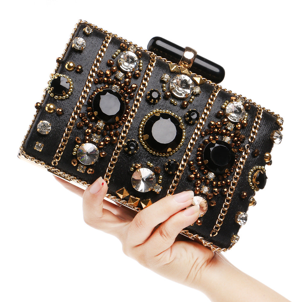 Bead Embroidery Evening Clutch Bag