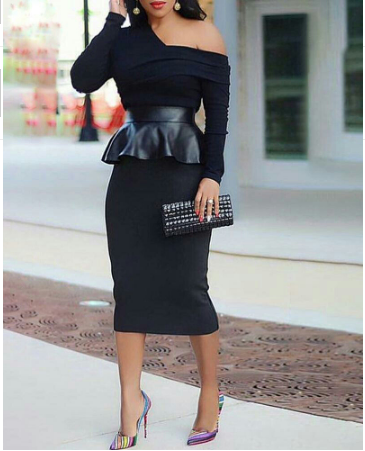 Off-Shoulder Dress, Evening Gown, Plus Size Dress