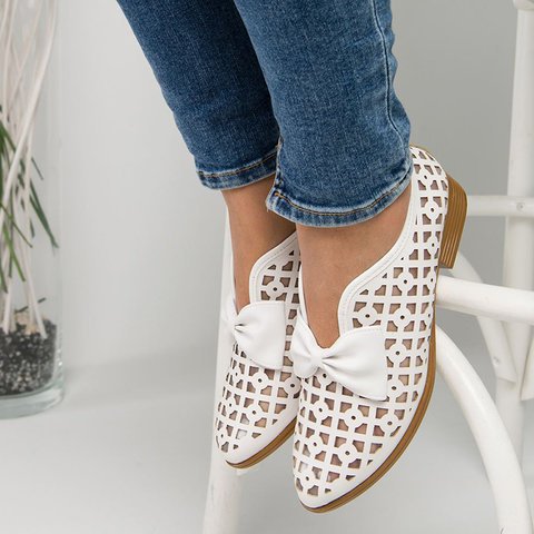 Women's Chunky Heel Sandals with Bow