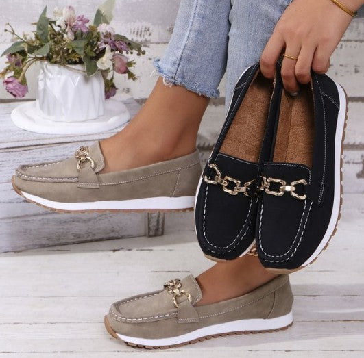 Chain Decor Women's Loafers