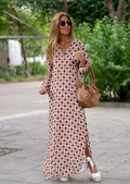 Paula - Geometric Boho Dress with Long Sleeves (One Piece)