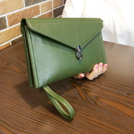 Genuine Leather Women's Clutch Bag - Stylish & Versatile