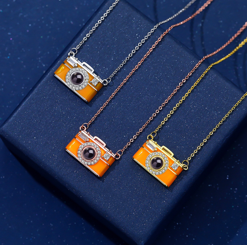 Camera Projection Necklace